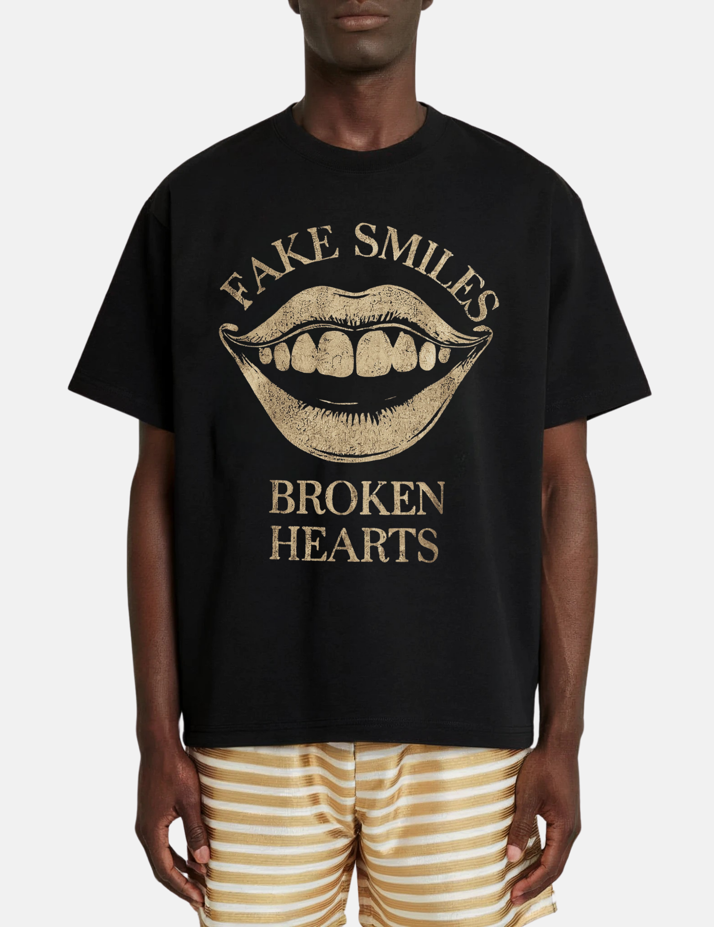 Fake Smiles Broken Hearts Graphic Tee