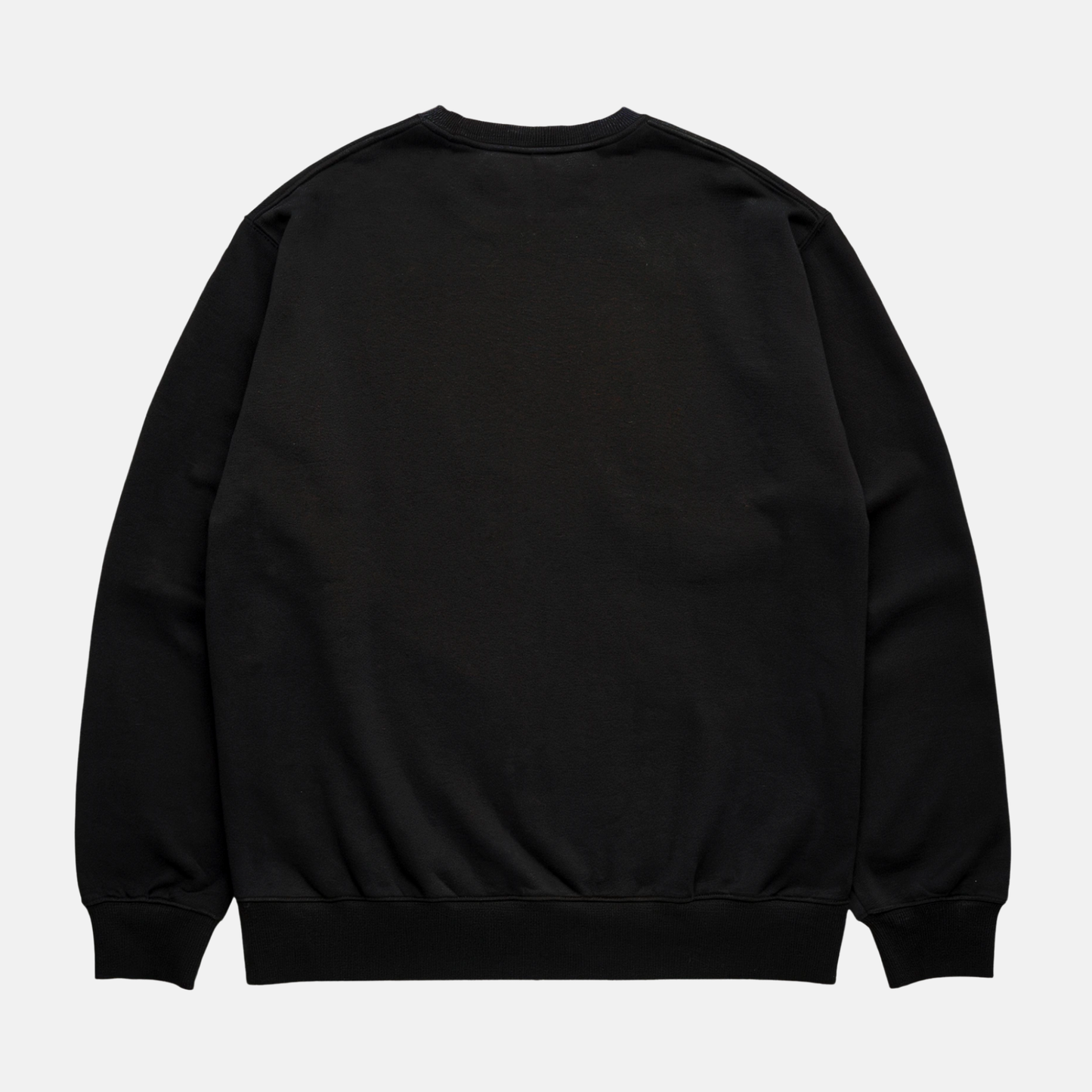 Black sweatshirt on a light gray background