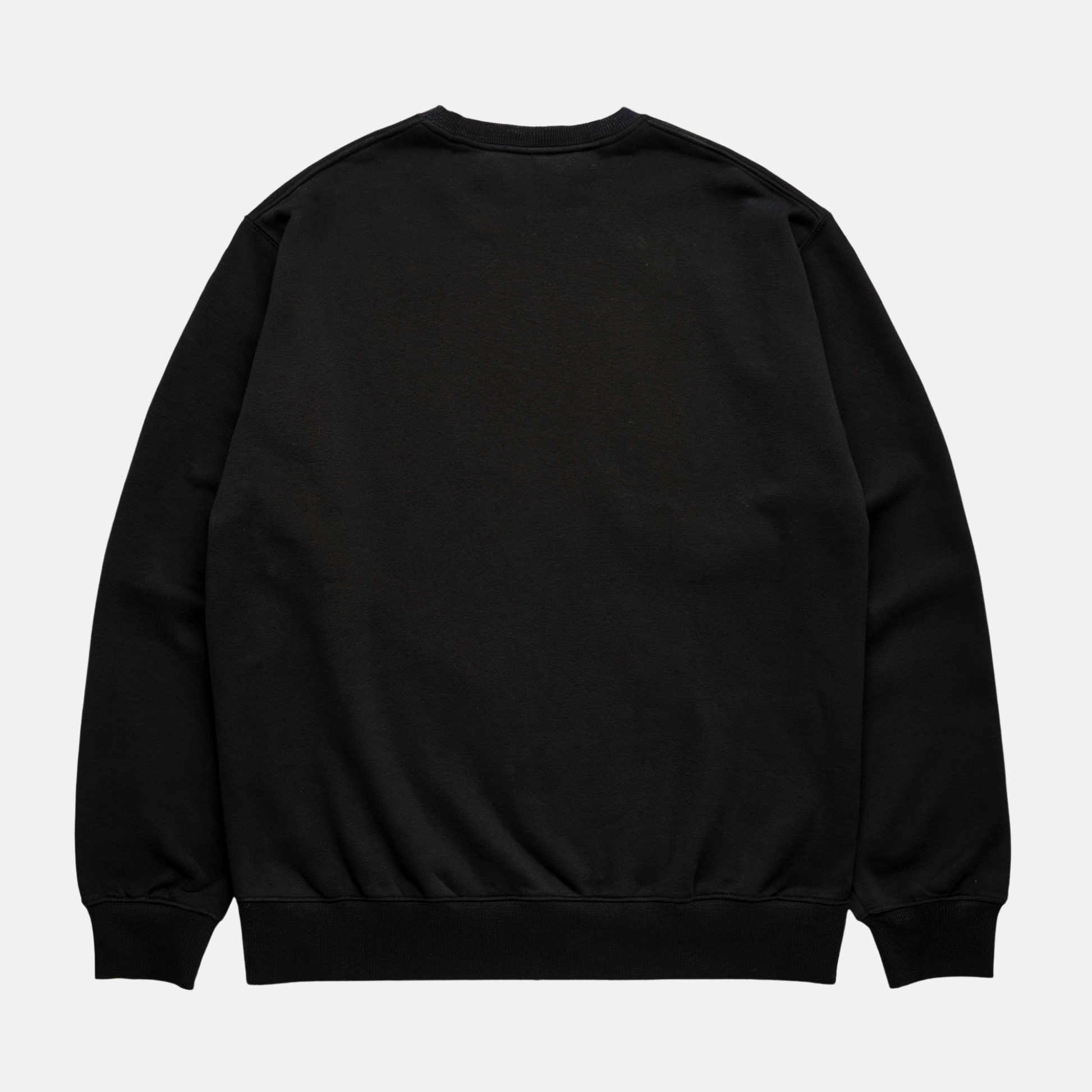 Black sweatshirt on a light gray background