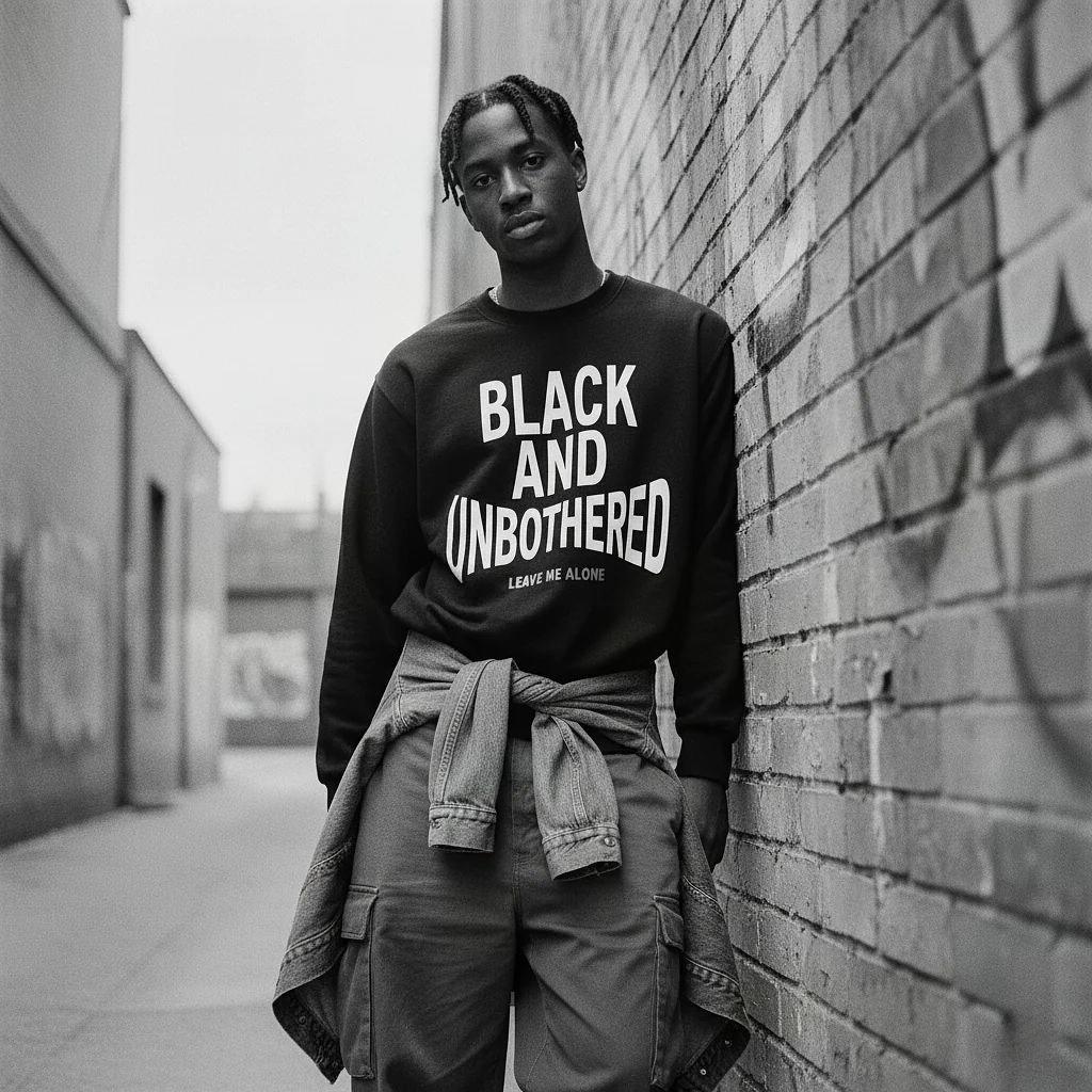 Black And Unbothered Sweatshirt
