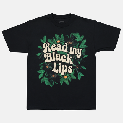 Read My Black Lips Tee